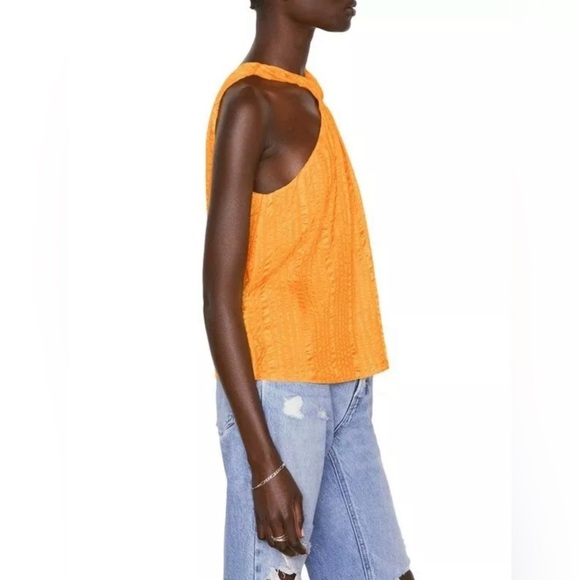 FRAME Halter Crinkled Silk Blouse - Picture 3 of 11